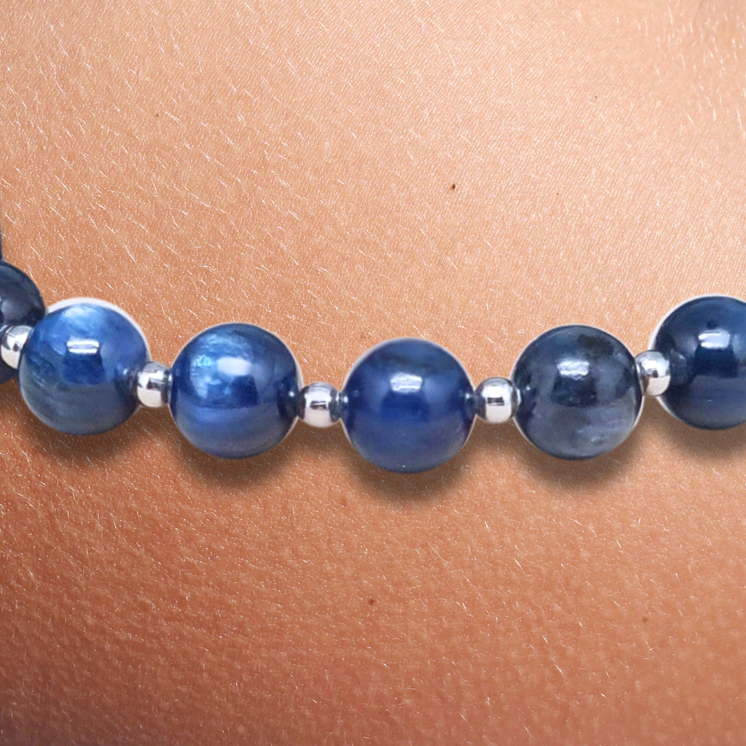 Bracelet en Cyanite bleue 8mm - ENAE Minéraux