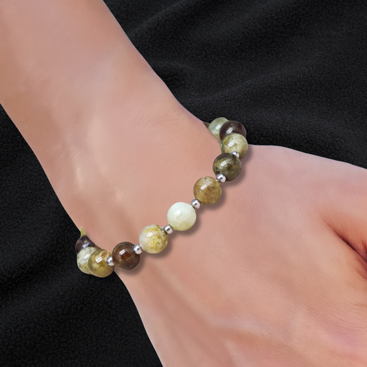 Bracelet en Grenat Grossulaire en 8mm