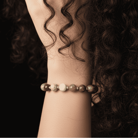 Bracelet en Grenat Grossulaire en 8mm