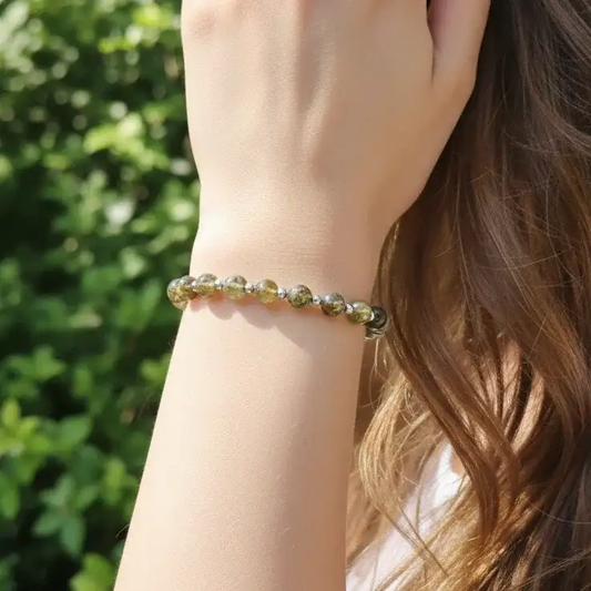 Bracelet en Grenat Grossulaire en 6mm