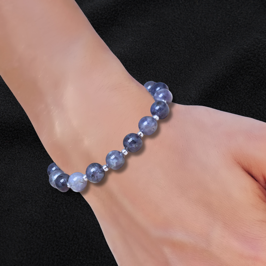 Bracelet en Iolite (ou Cordiérite)