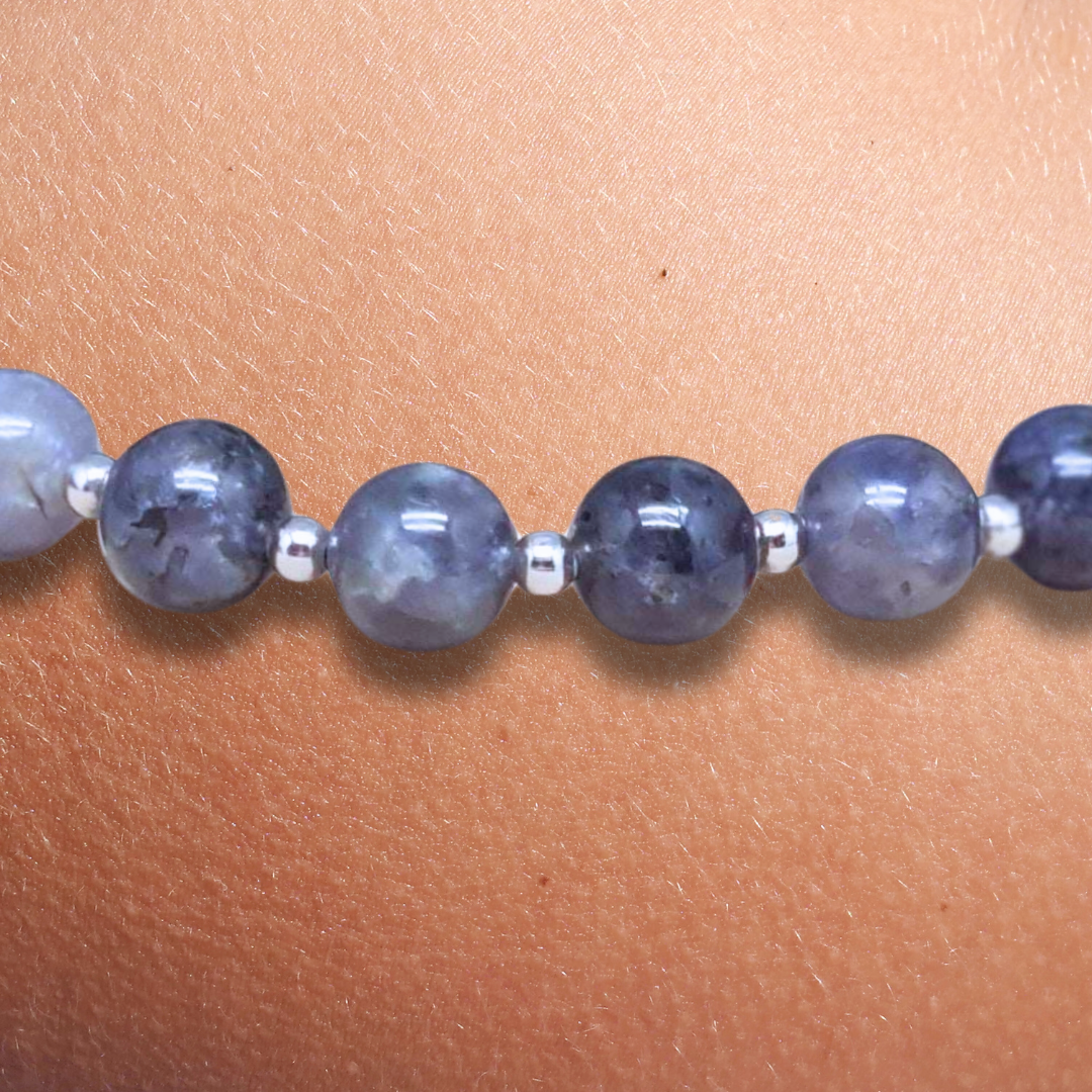 Bracelet en Iolite (ou Cordiérite)