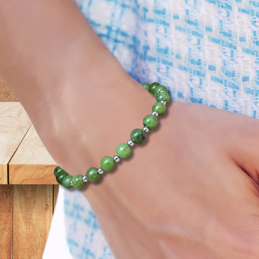 Bracelet en Jade Néphrite 6mm