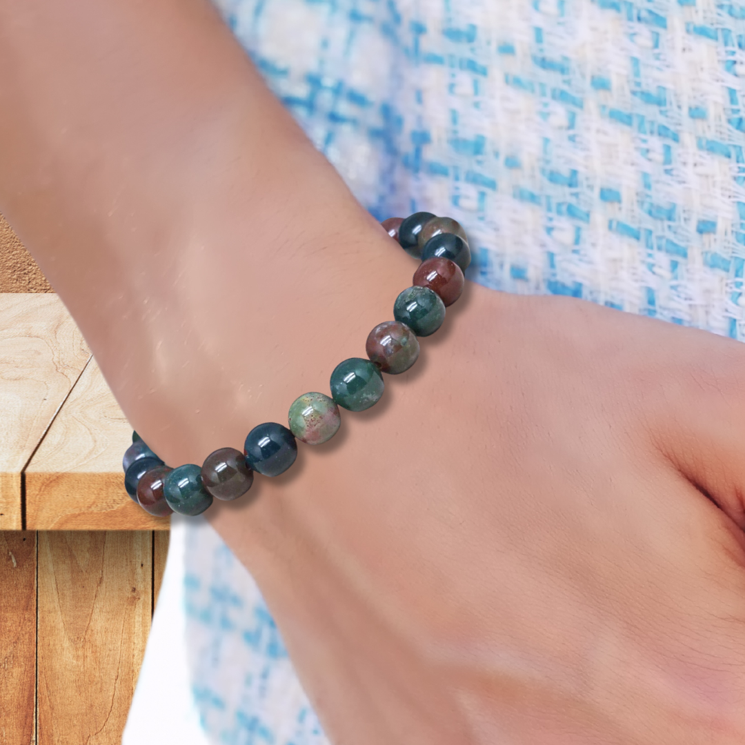 Bracelet en Jaspe Héliotrope - ENAE Minéraux