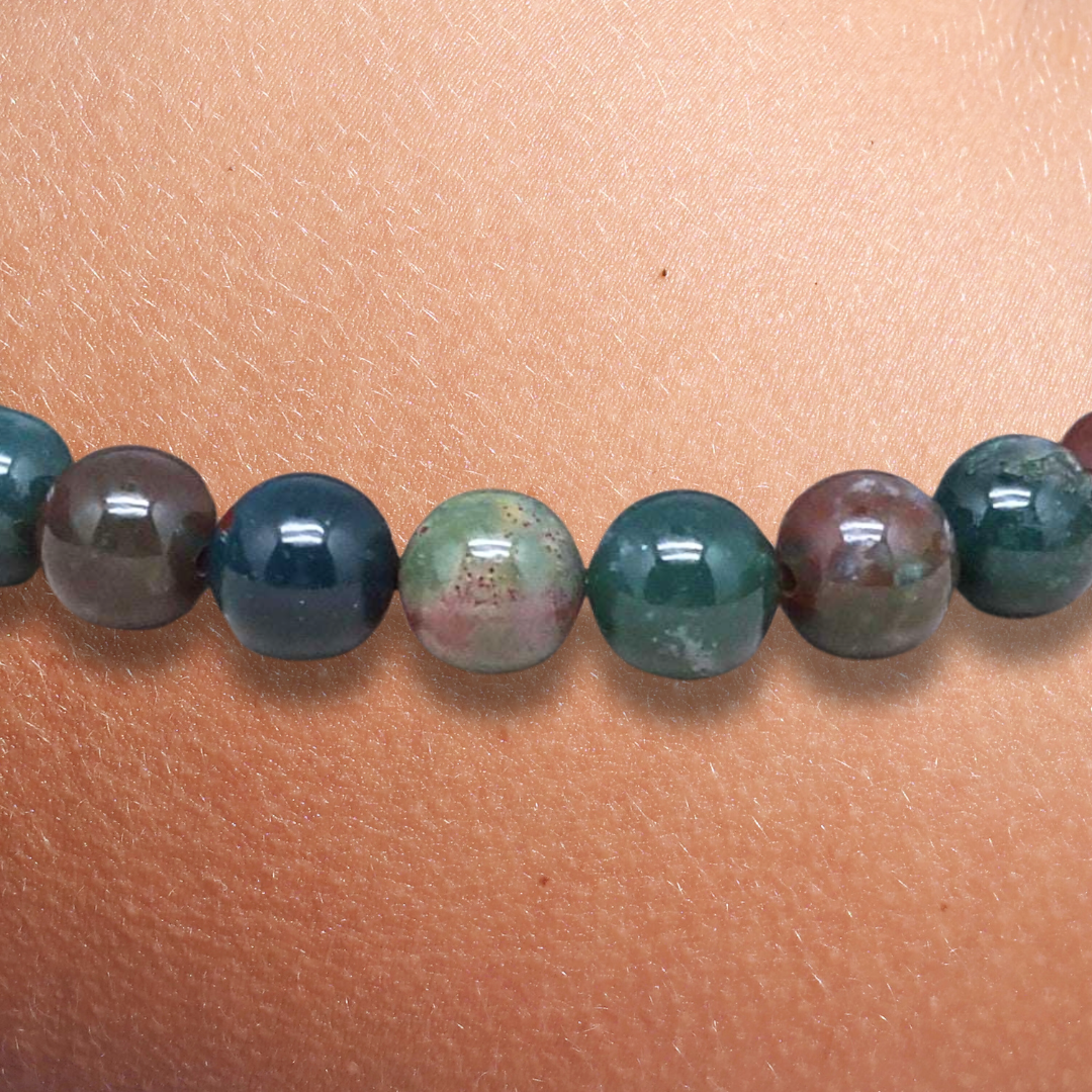 Bracelet en Jaspe Héliotrope - ENAE Minéraux