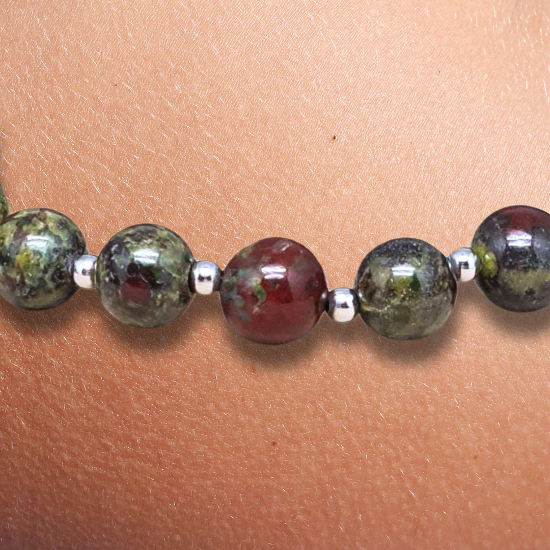 Bracelet en Jaspe Sang de dragon - ENAE Minéraux