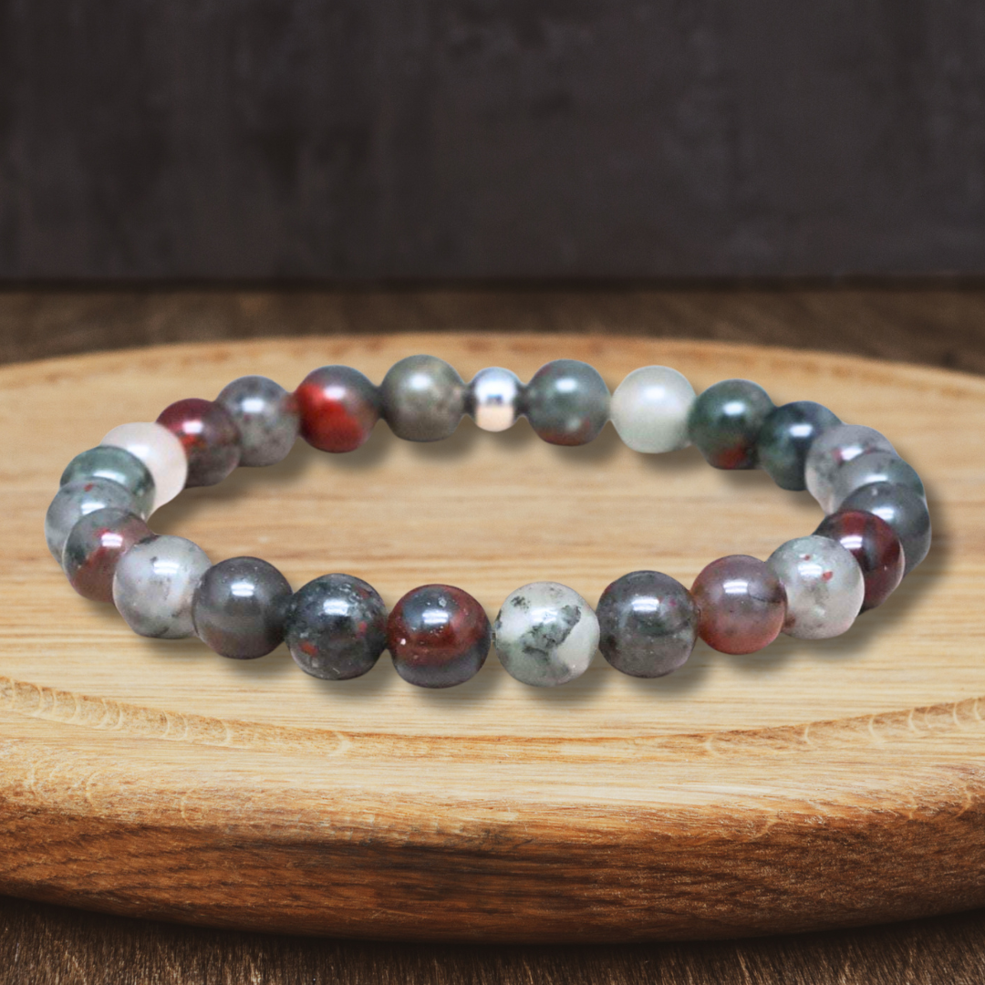 Bracelet en Jaspe Vulcain - ENAE Minéraux
