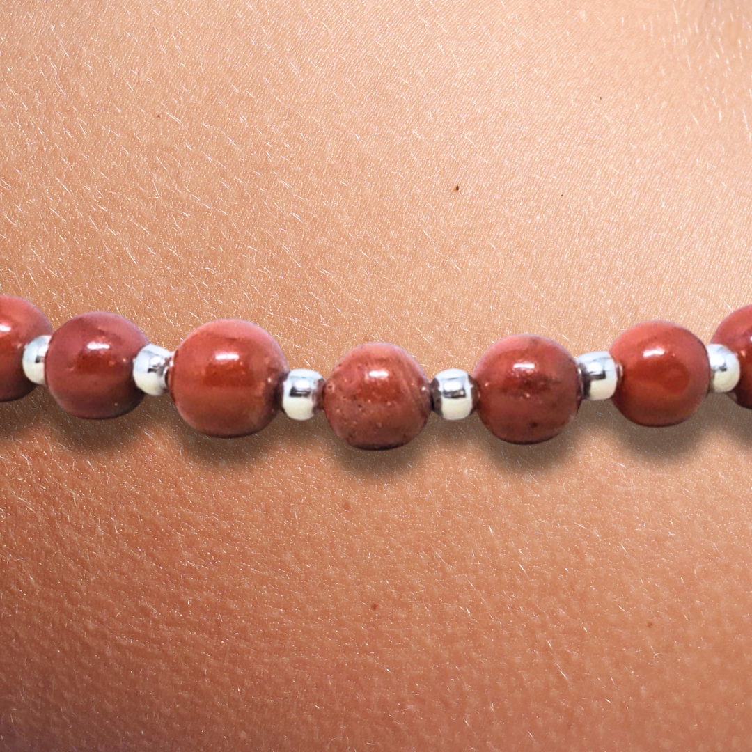 Bracelet en Jaspe Rouge 6mm