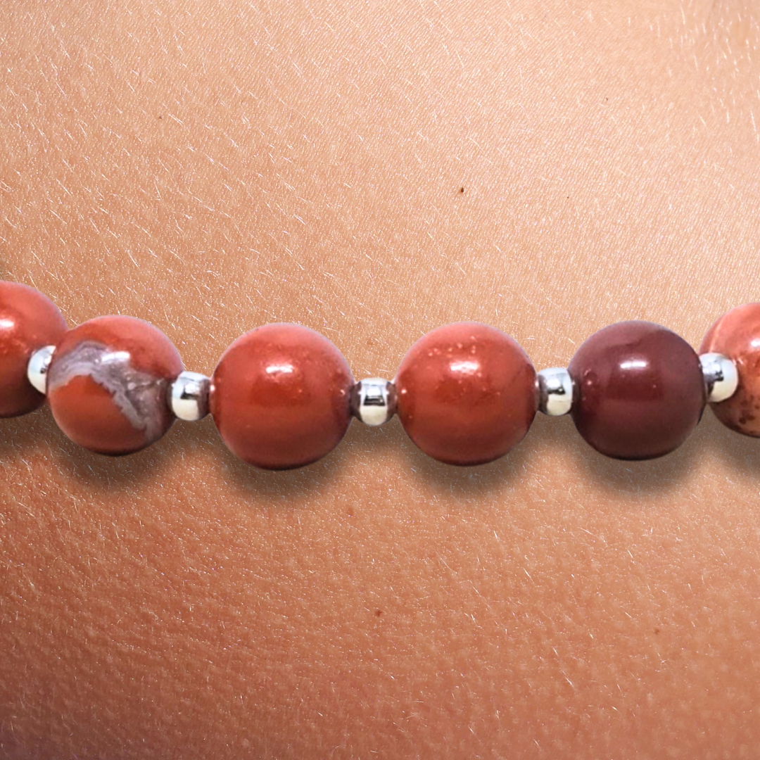 Bracelet en Jaspe Rouge 6mm