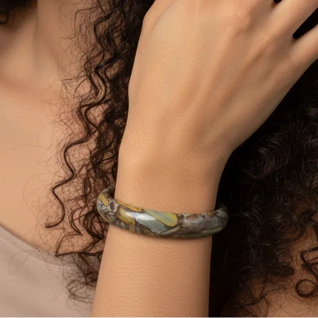 Bracelet jonc en Marbre Sabalgarh (BR402-1)