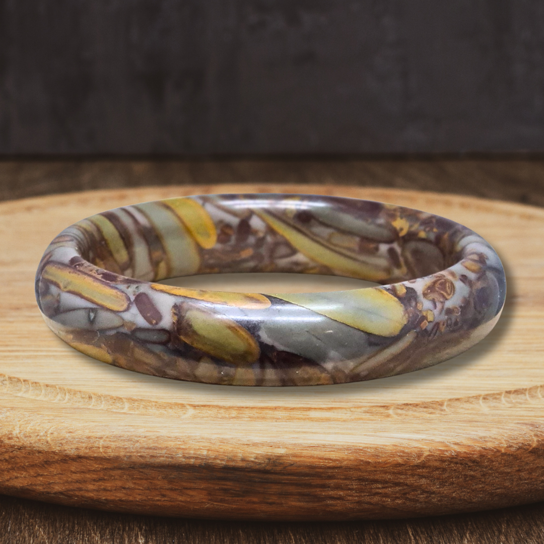 Bracelet jonc en Marbre Sabalgarh (BR402-1)