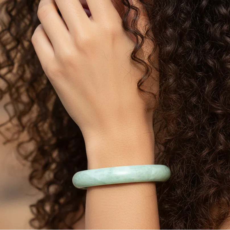 Bracelet jonc en Serpentine (BR403-1)