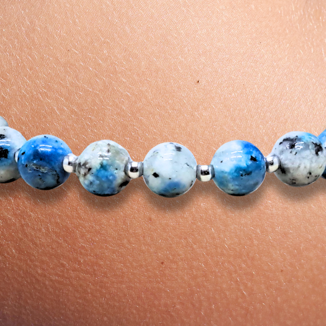 Bracelet en K2 (Azurite et Granite) - ENAE Minéraux