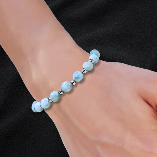 Bracelet en Larimar en 2 styles au choix