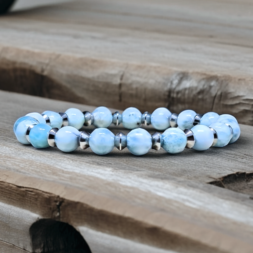 Bracelet en Larimar en 2 styles au choix