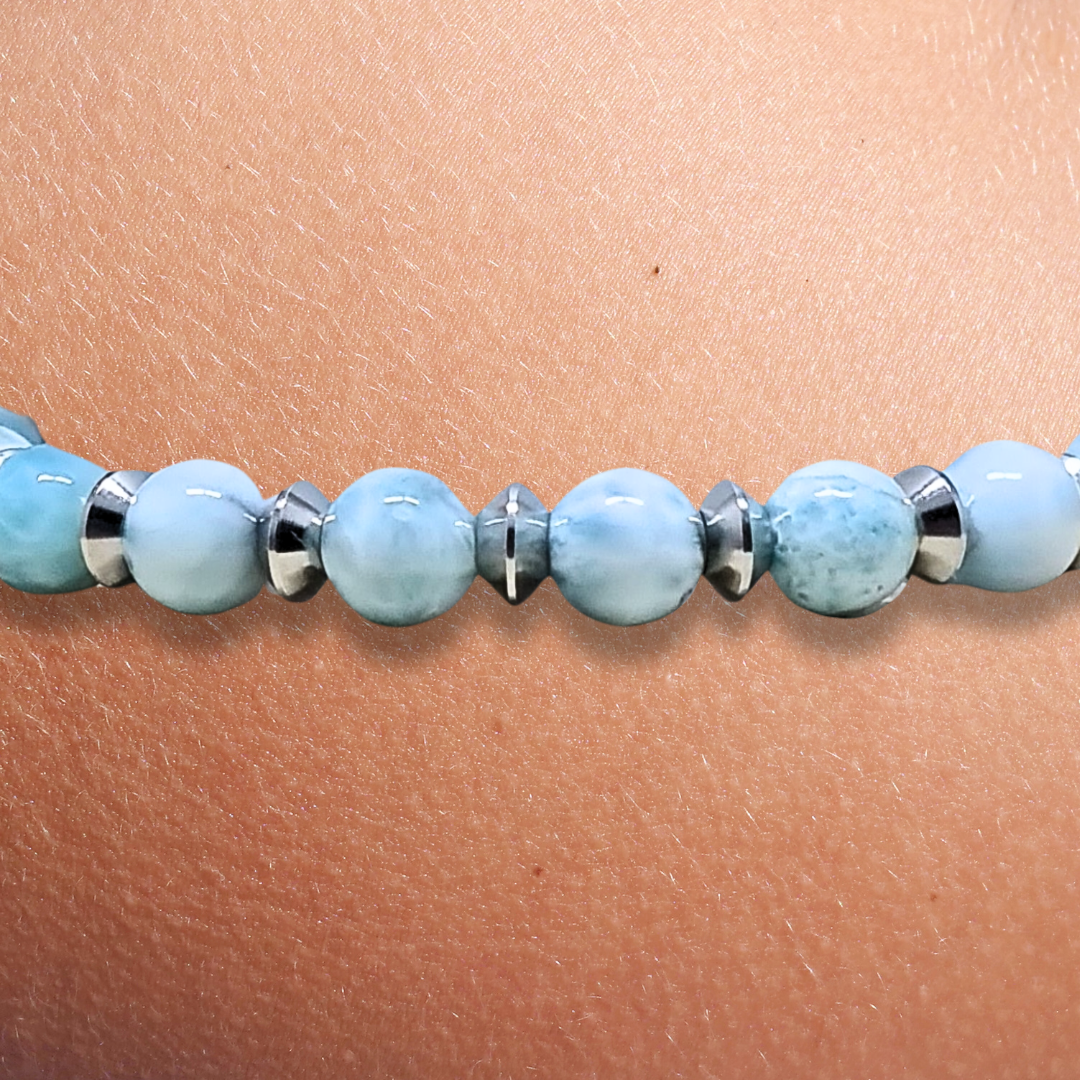 Bracelet en Larimar en 2 styles au choix