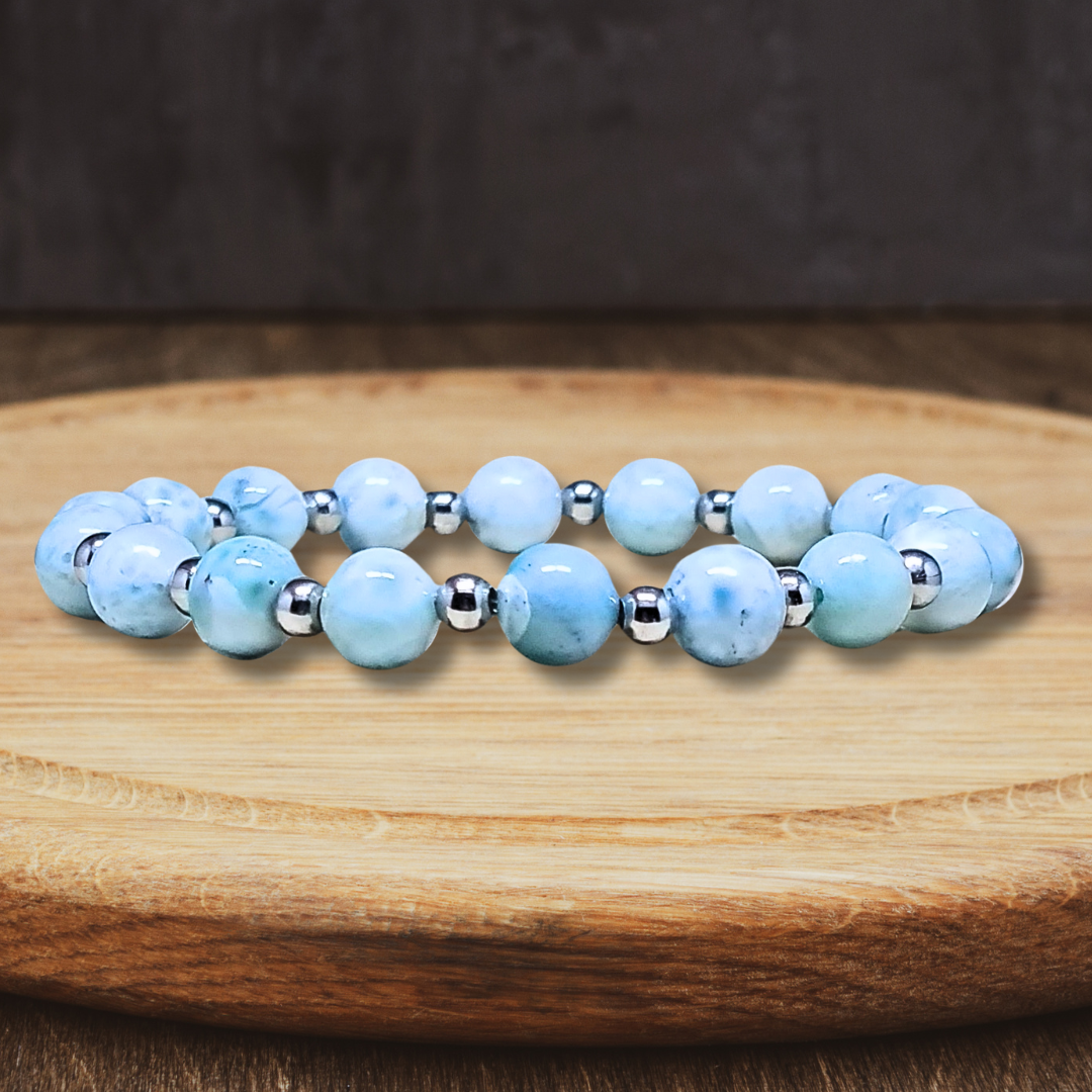 Bracelet en Larimar en 2 styles au choix - ENAE Minéraux