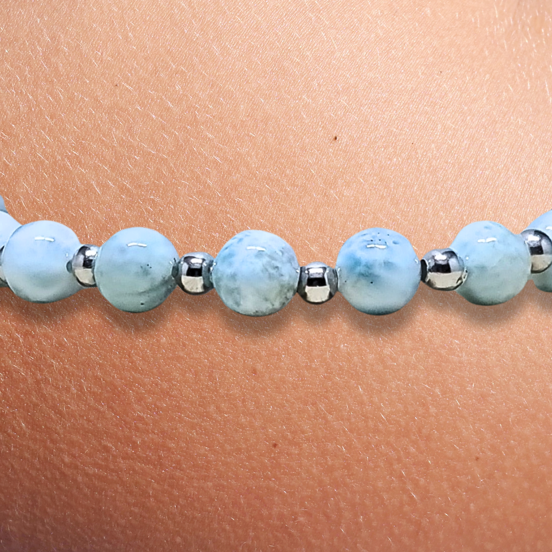 Bracelet en Larimar en 2 styles au choix - ENAE Minéraux