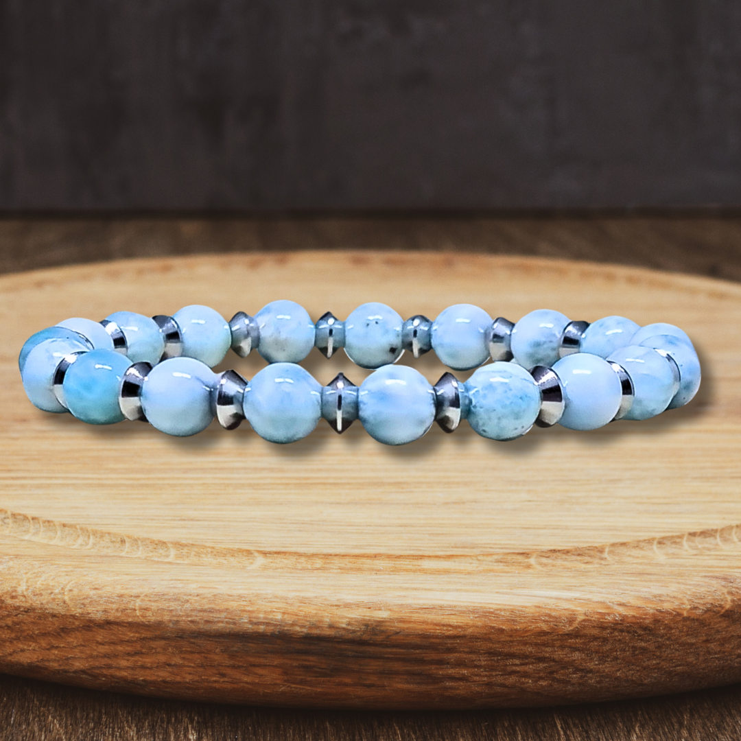 Bracelet en Larimar en 2 styles au choix - ENAE Minéraux