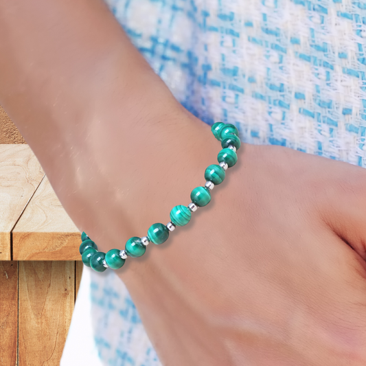 Bracelet en Malachite 6mm