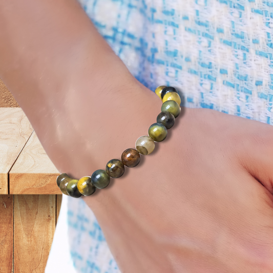 Bracelet en Nellite (Pietersite) - ENAE Minéraux