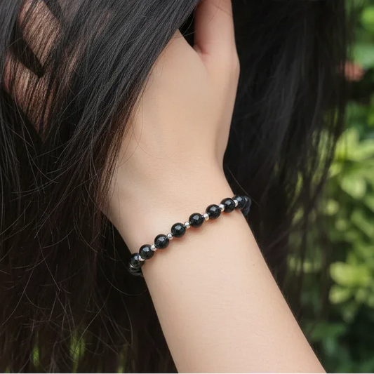 Bracelet en Obsidienne dorée 6mm