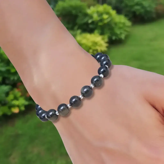 Bracelet en Obsidienne dorée 8mm
