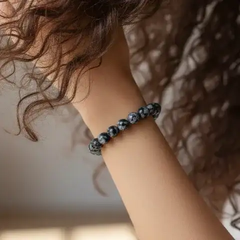 Bracelet en Obsidienne mouchetée
