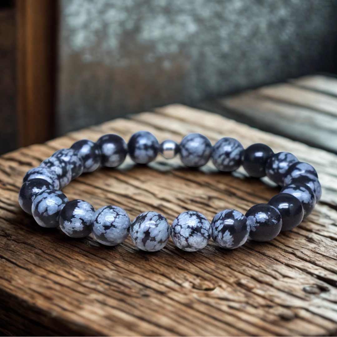 Bracelet en Obsidienne mouchetée
