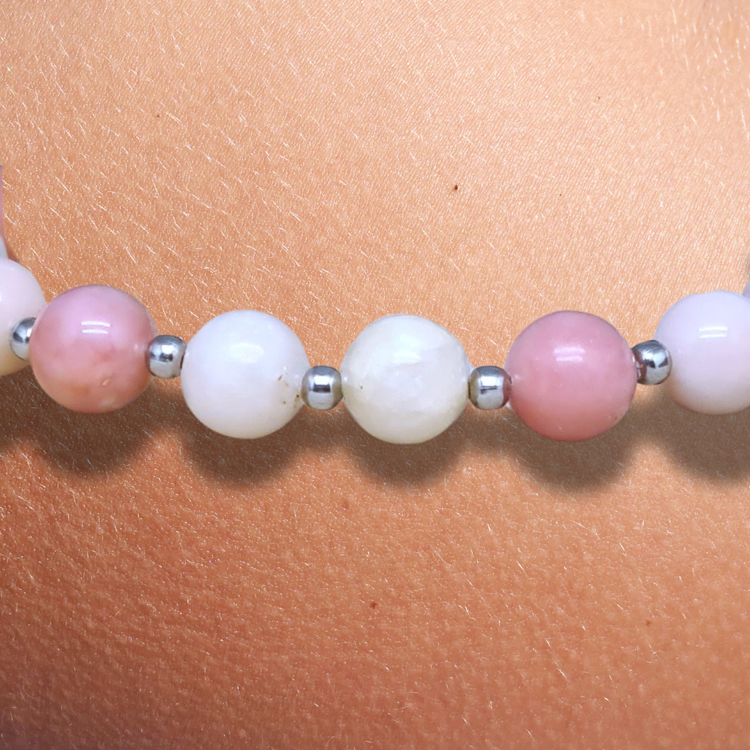 Bracelet en Opale rose - ENAE Minéraux