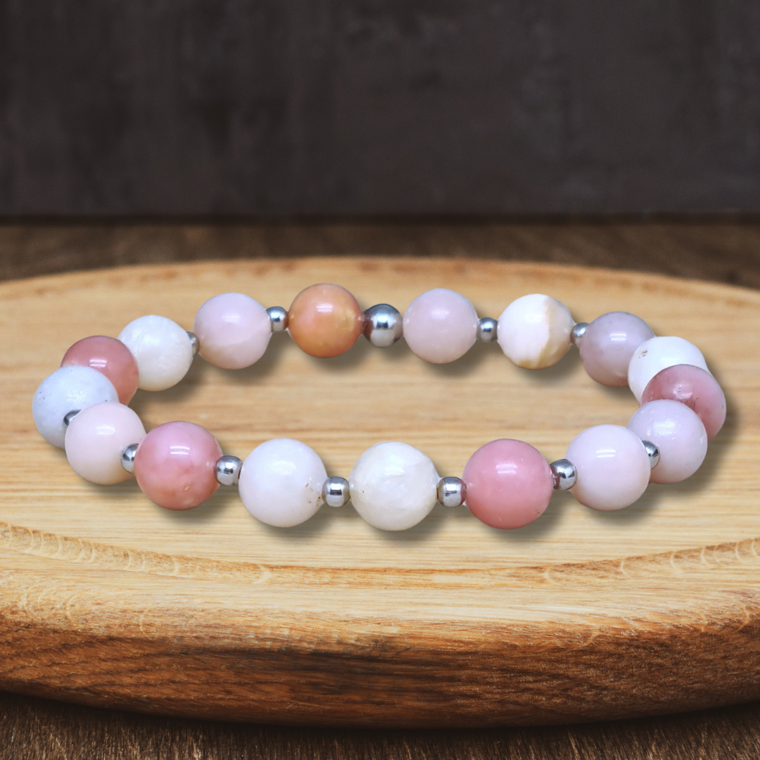 Bracelet en Opale rose - ENAE Minéraux