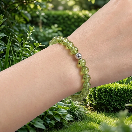 Bracelet en Péridot 7mm