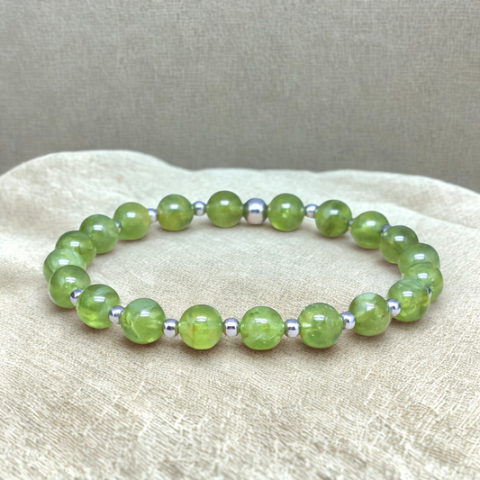 Bracelet en Péridot 7mm