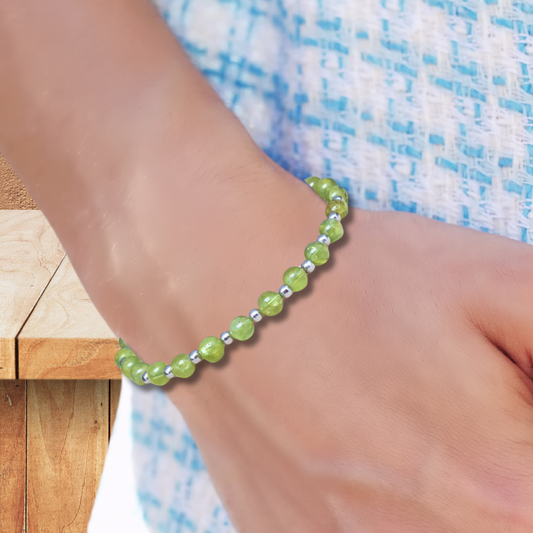 Bracelet en Péridot 5mm