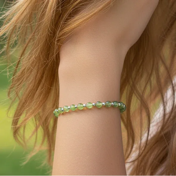 Bracelet en Péridot 5mm