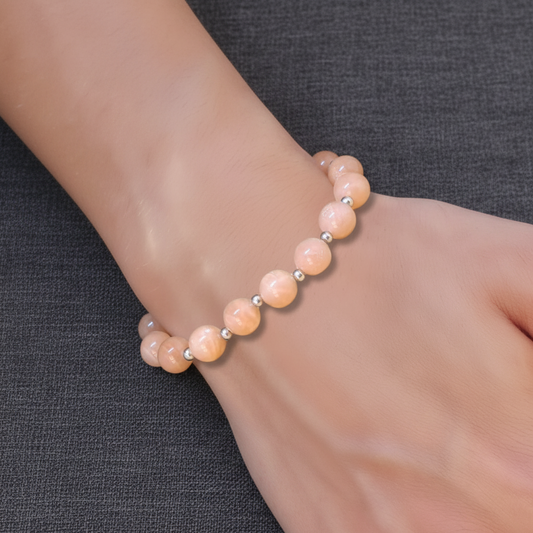 Bracelet en Pierre de Lune pêche