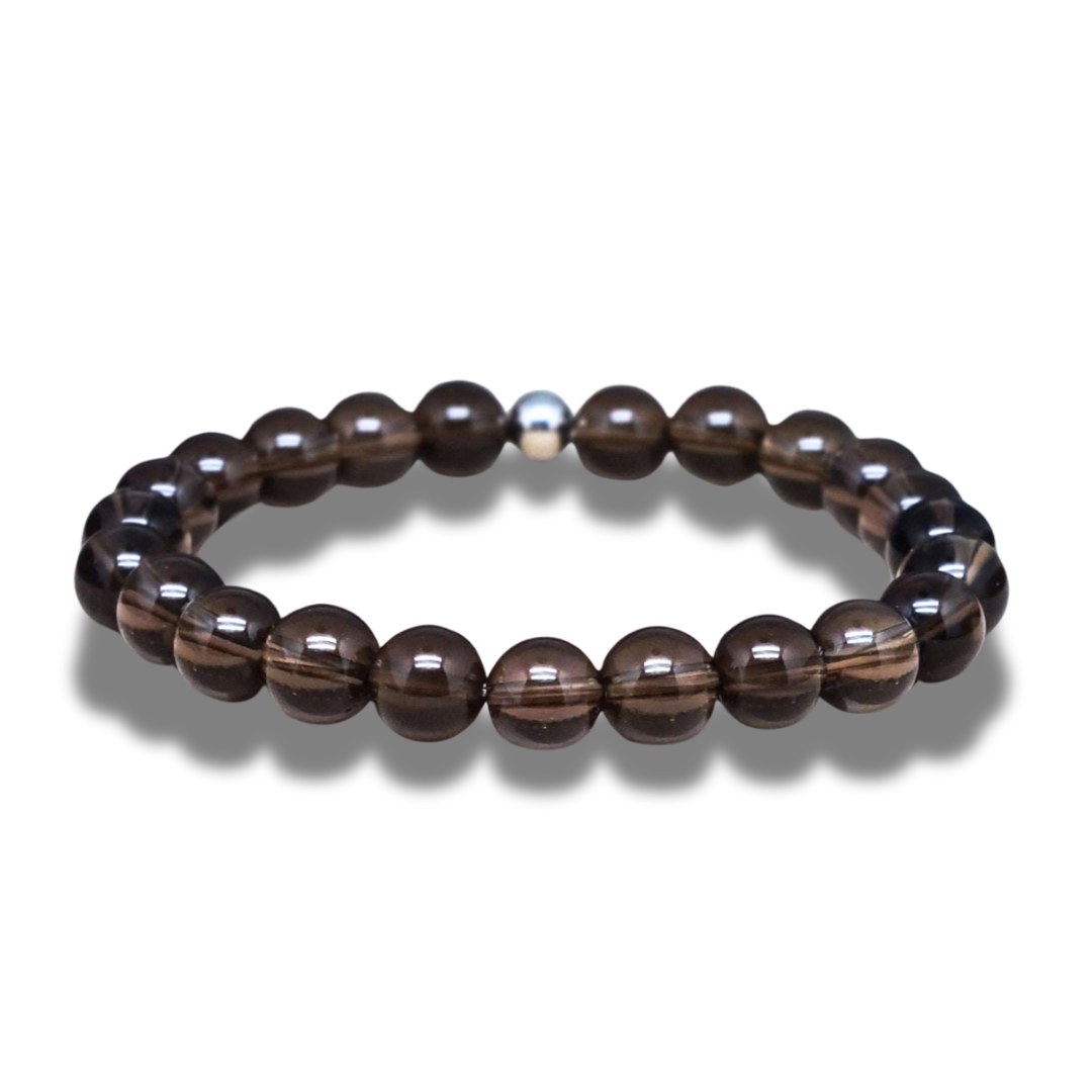 Bracelet en Quartz fumé 6 ou 8mm au choix - ENAE Minéraux