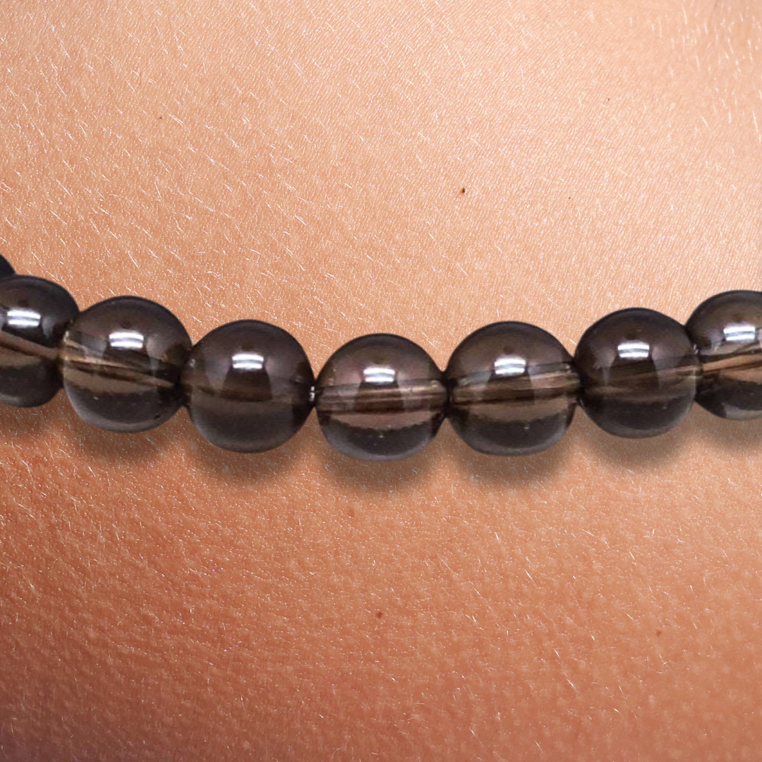 Bracelet en Quartz fumé 8mm