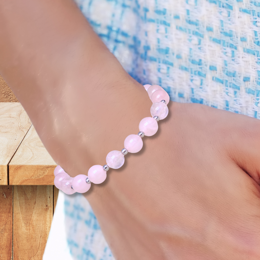 Bracelet en Quartz rose 8mm - ENAE Minéraux