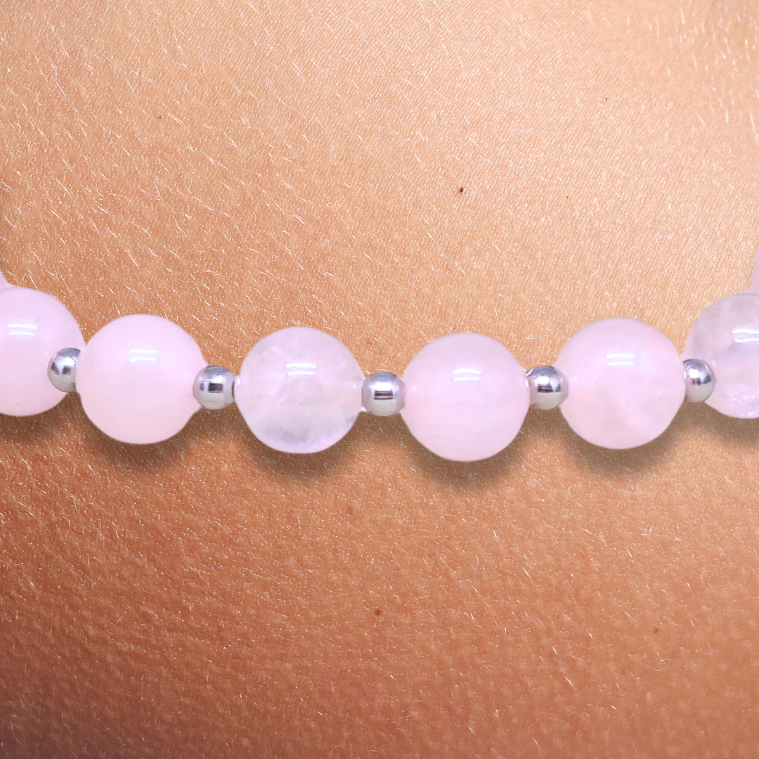 Bracelet en Quartz rose 8mm - ENAE Minéraux