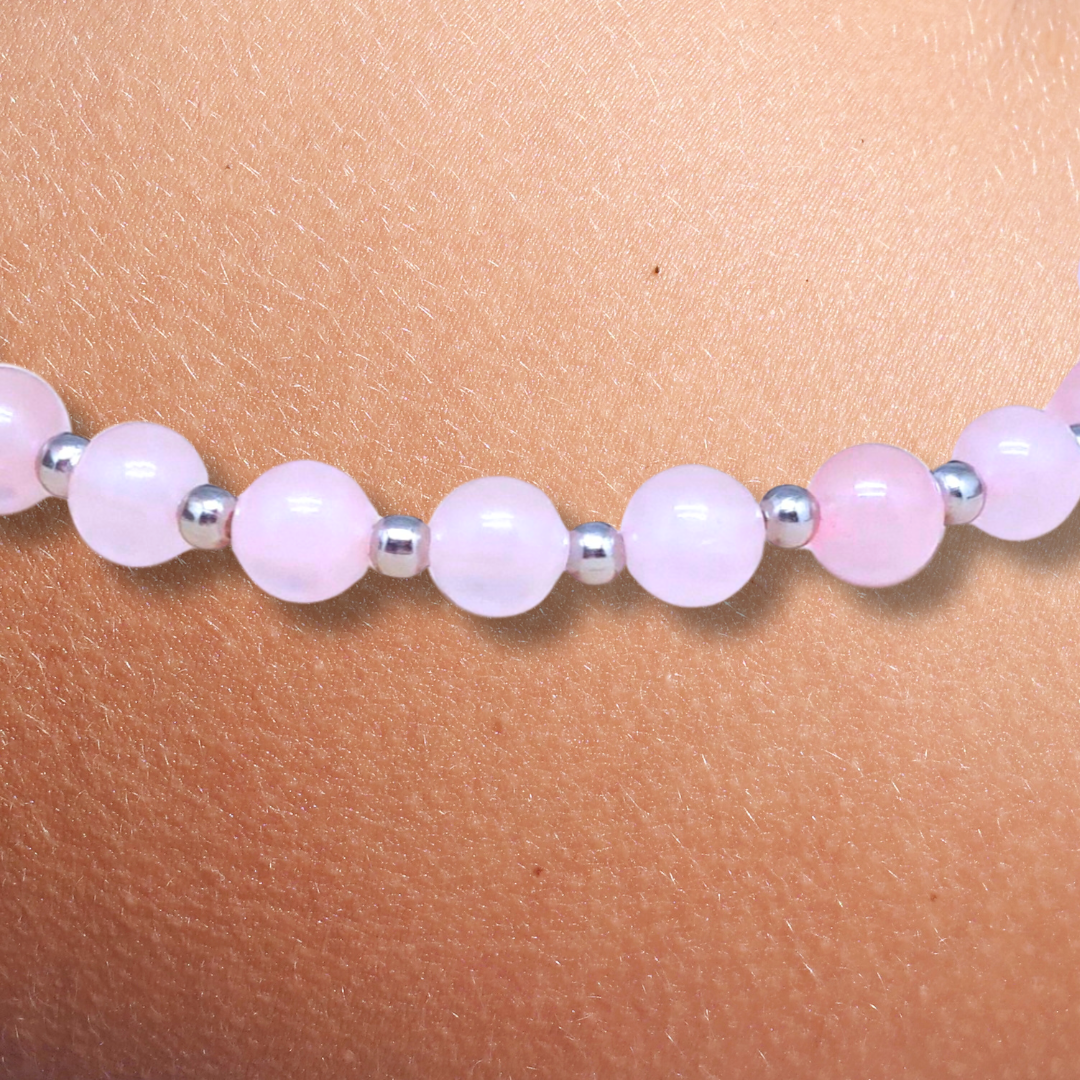 Bracelet en Quartz rose 6mm - ENAE Minéraux