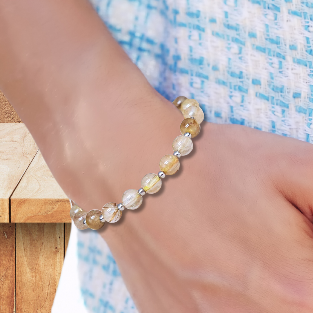 Bracelet en Quartz Rutile - ENAE Minéraux