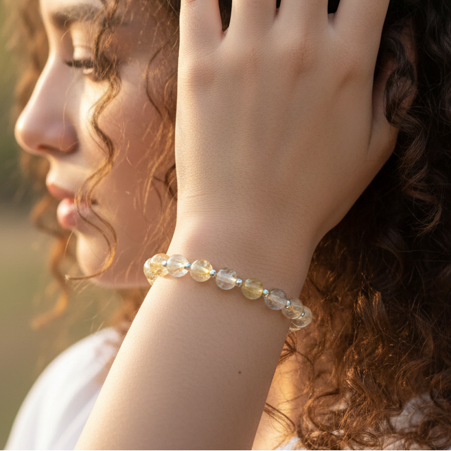 Bracelet en Quartz Rutile