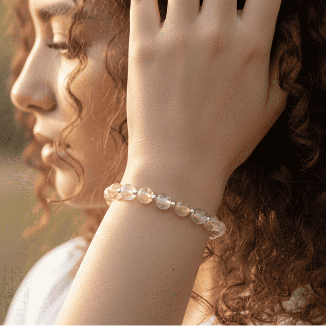 Bracelet en Quartz Rutile