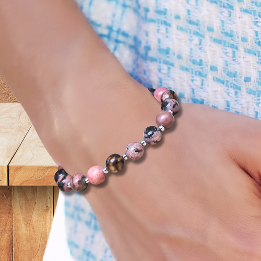 Bracelet en Rhodonite - ENAE Minéraux