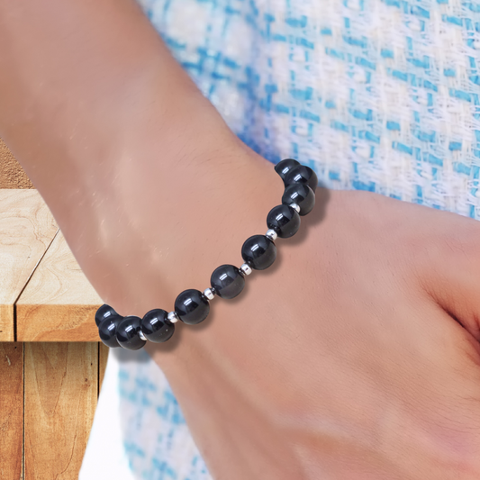 Bracelet en Tourmaline noire 8mm