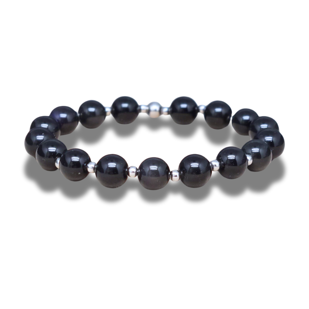 Bracelet en Tourmaline noire 6 ou 8mm au choix - ENAE Minéraux