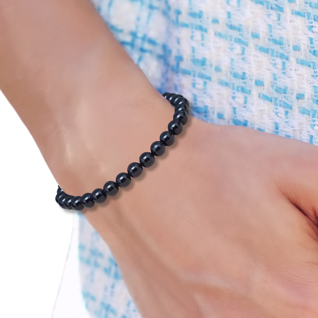 Bracelet en Tourmaline noire 6 ou 8mm au choix - ENAE Minéraux