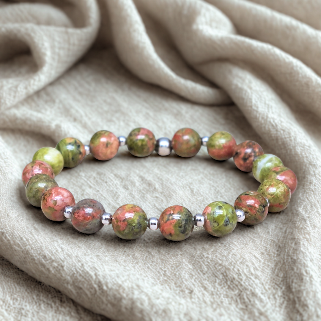 Bracelet en Unakite