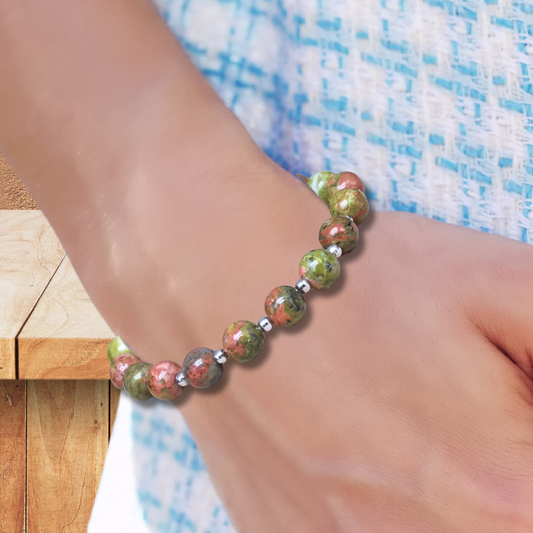 Bracelet en Unakite